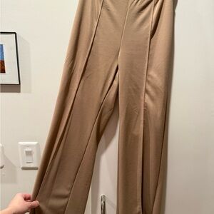 Tan and Emerald Green Viral Womens Dress Pants